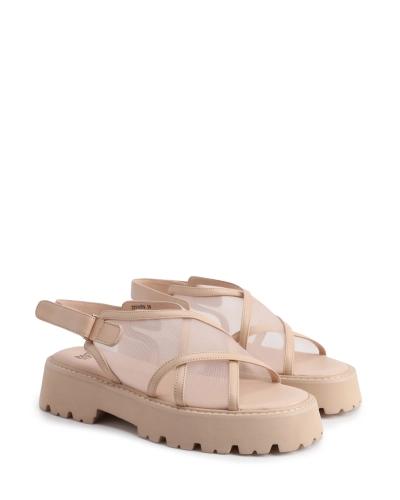 Platform leather sandals