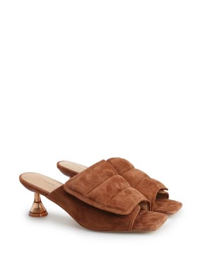 Suede kitten heel mules