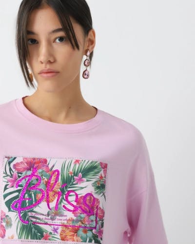 Floral print loose-fit t-shirt