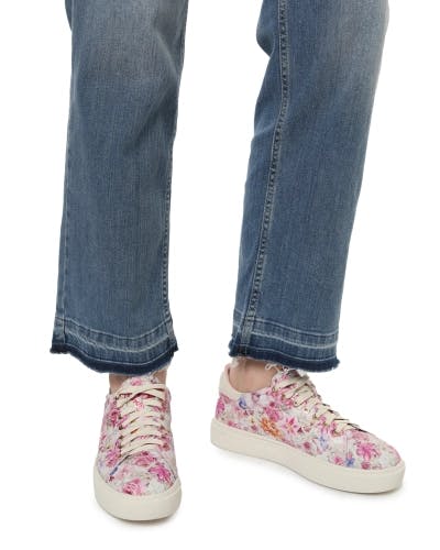 Sneakers with a floral print