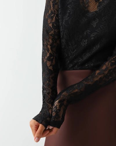 Transparent lace blouse