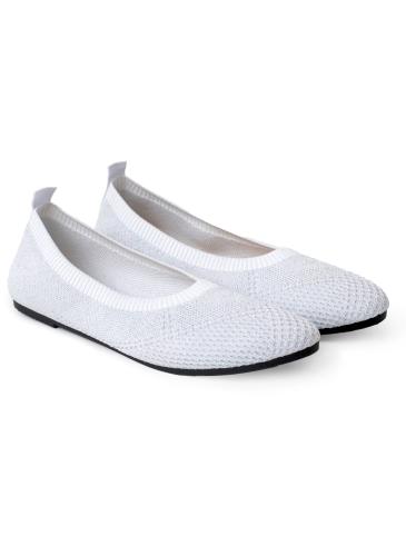 Breathable round toe ballet flats