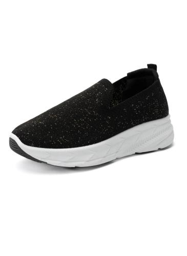 Women's casual slipons with adjustable elastic laces