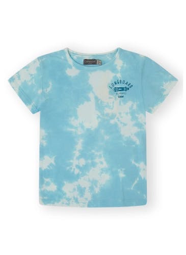 Sky blue tie-dye cotton t-shirt for boys
