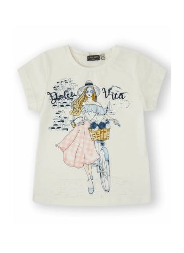 Dolce vita white cotton t-shirt for girls
