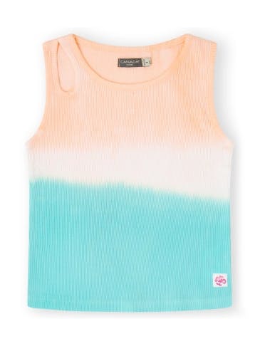 Ribbed cotton sleeveless top for girls