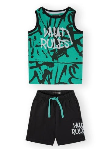 Comfortable summer sleeveless t-shirt and shorts set for boys