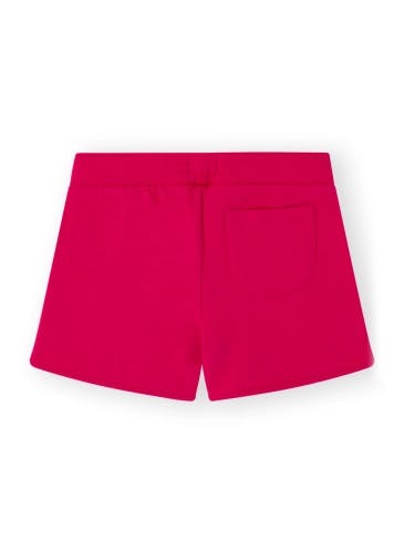 Fuchsia French terry cotton shorts