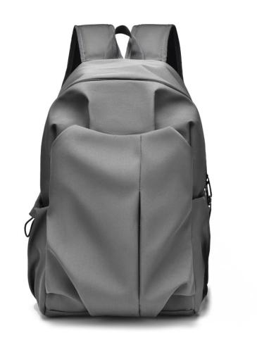 Sleek modern gray backpack with multiple pockets