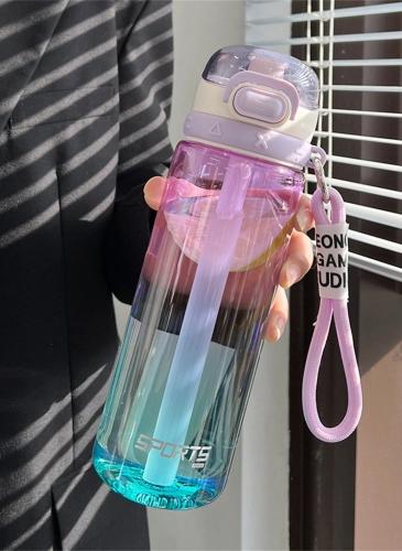 Leak-proof pink water bottle, 750 ml