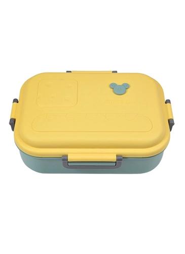 Yellow and green lunch box, 22*16.5*6.9