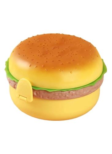 Hamburger-shaped lunch box with secure latches, 14*14*9