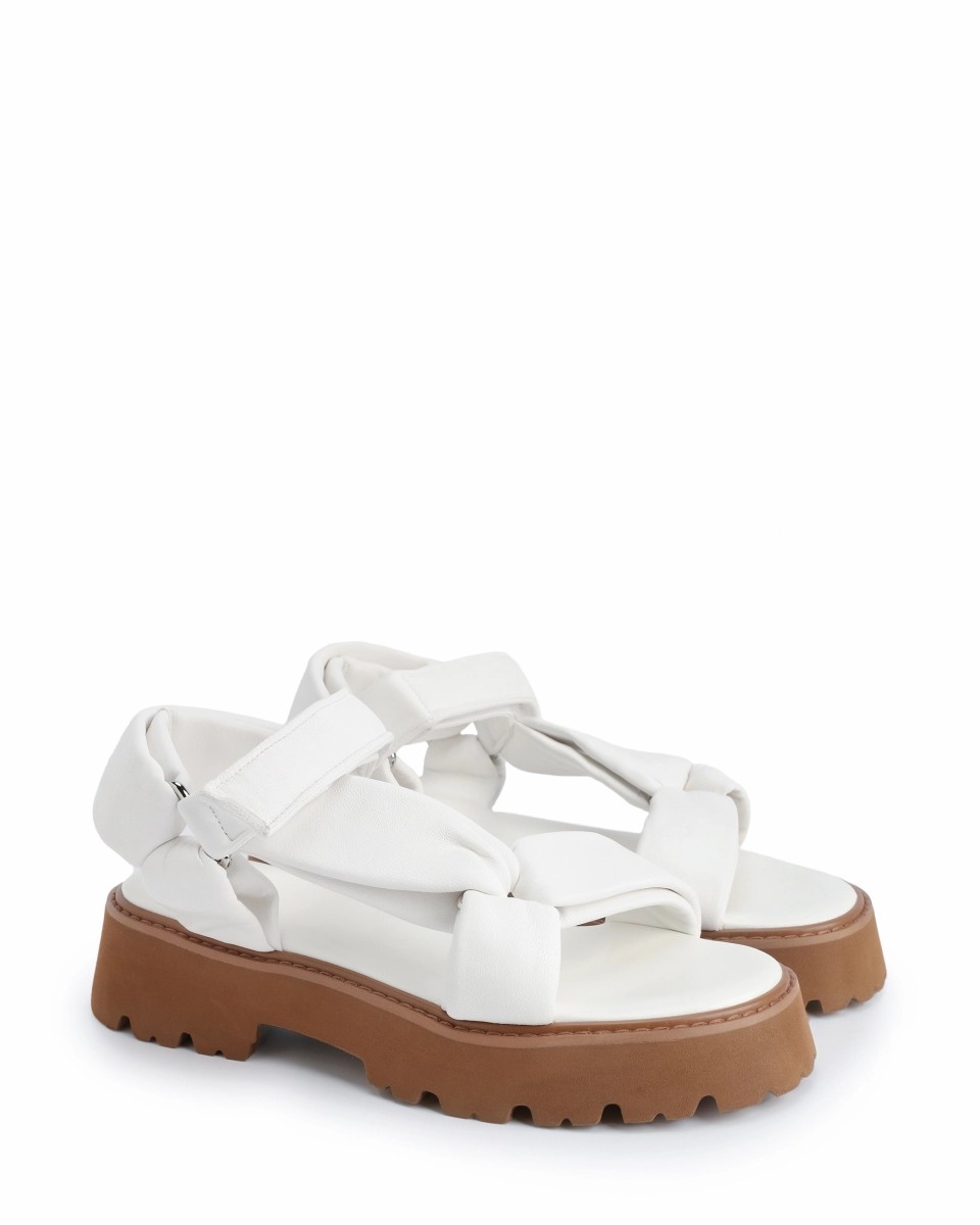 Platform leather sandals