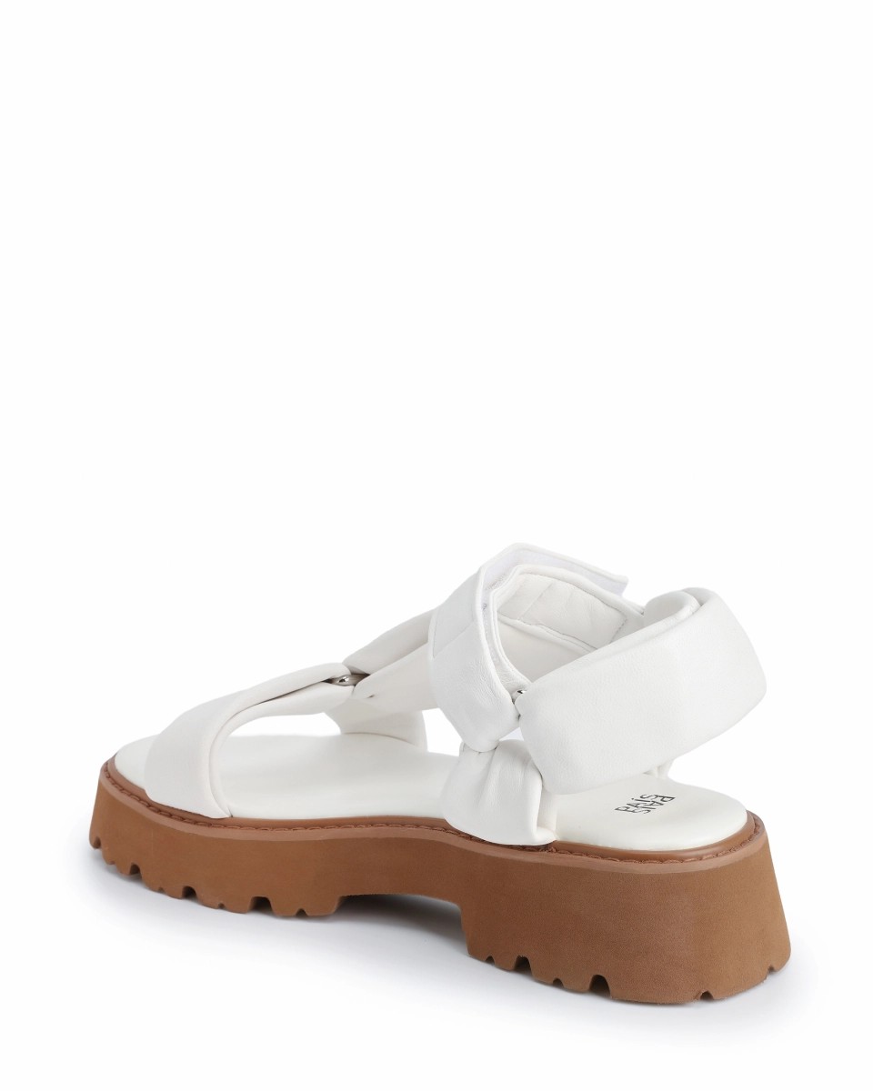 Platform leather sandals