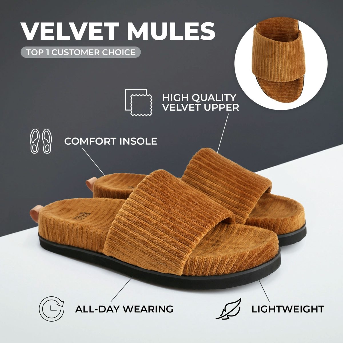 Velvet mules