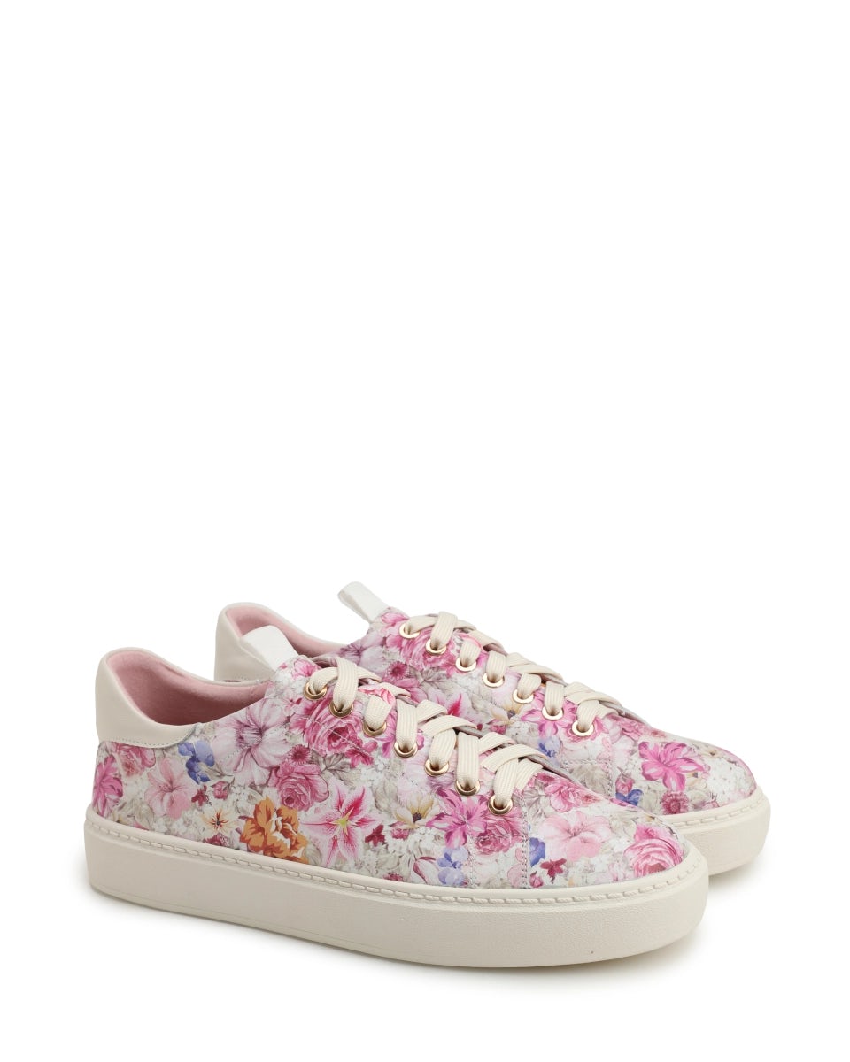 Sneakers with a floral print