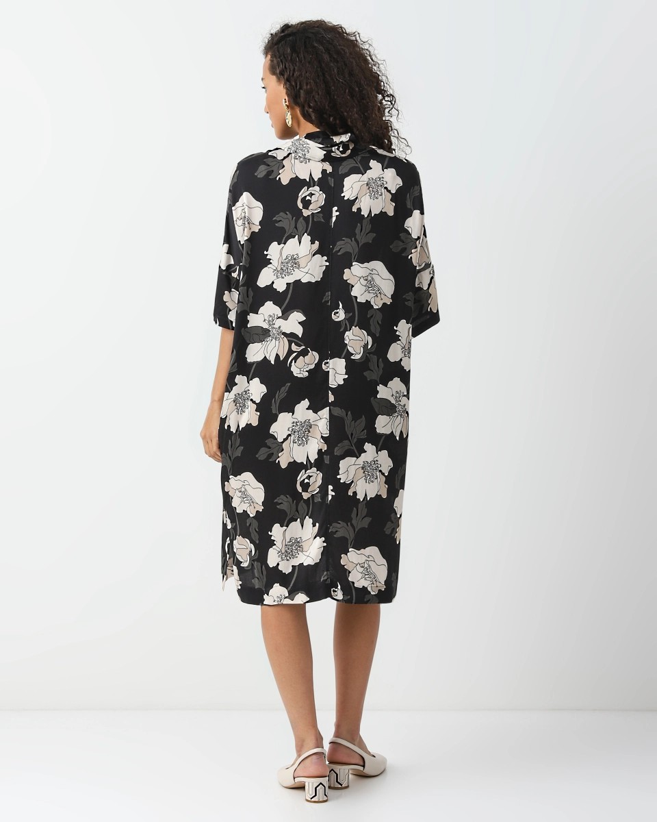 Floral print oversized dress