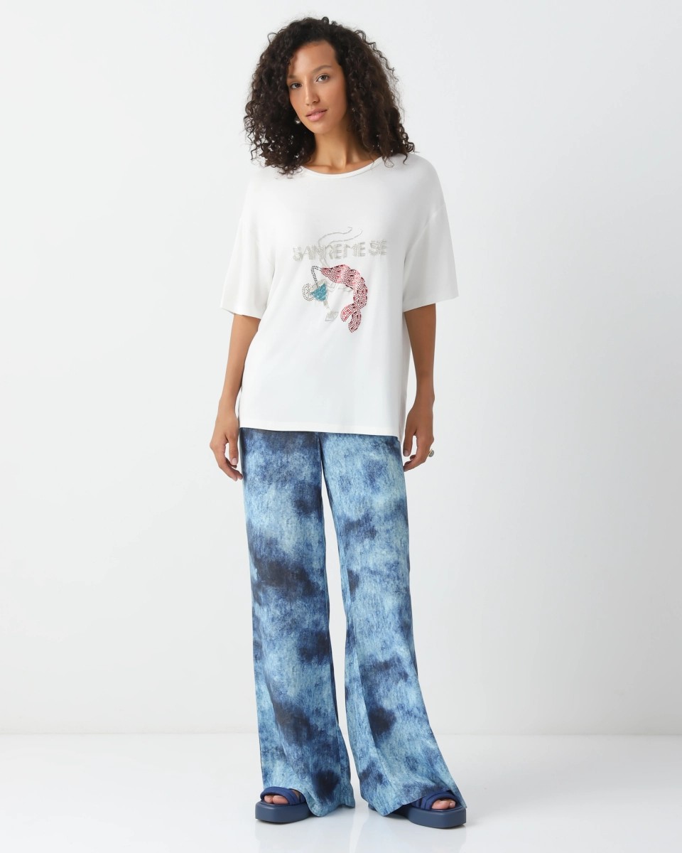 Loose-fit gradient pants