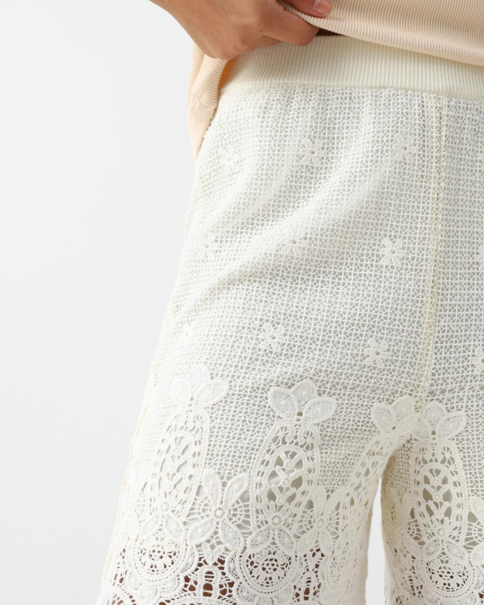 Knitted lace shorts