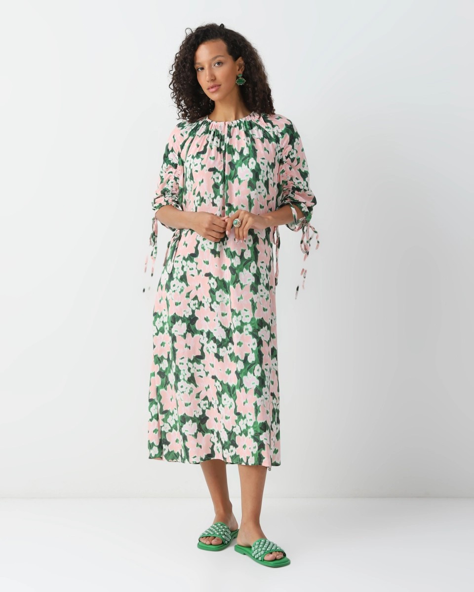 Floral print midi dress