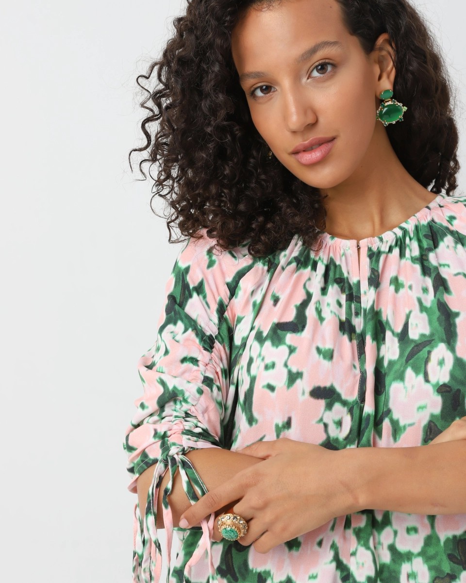 Floral print midi dress