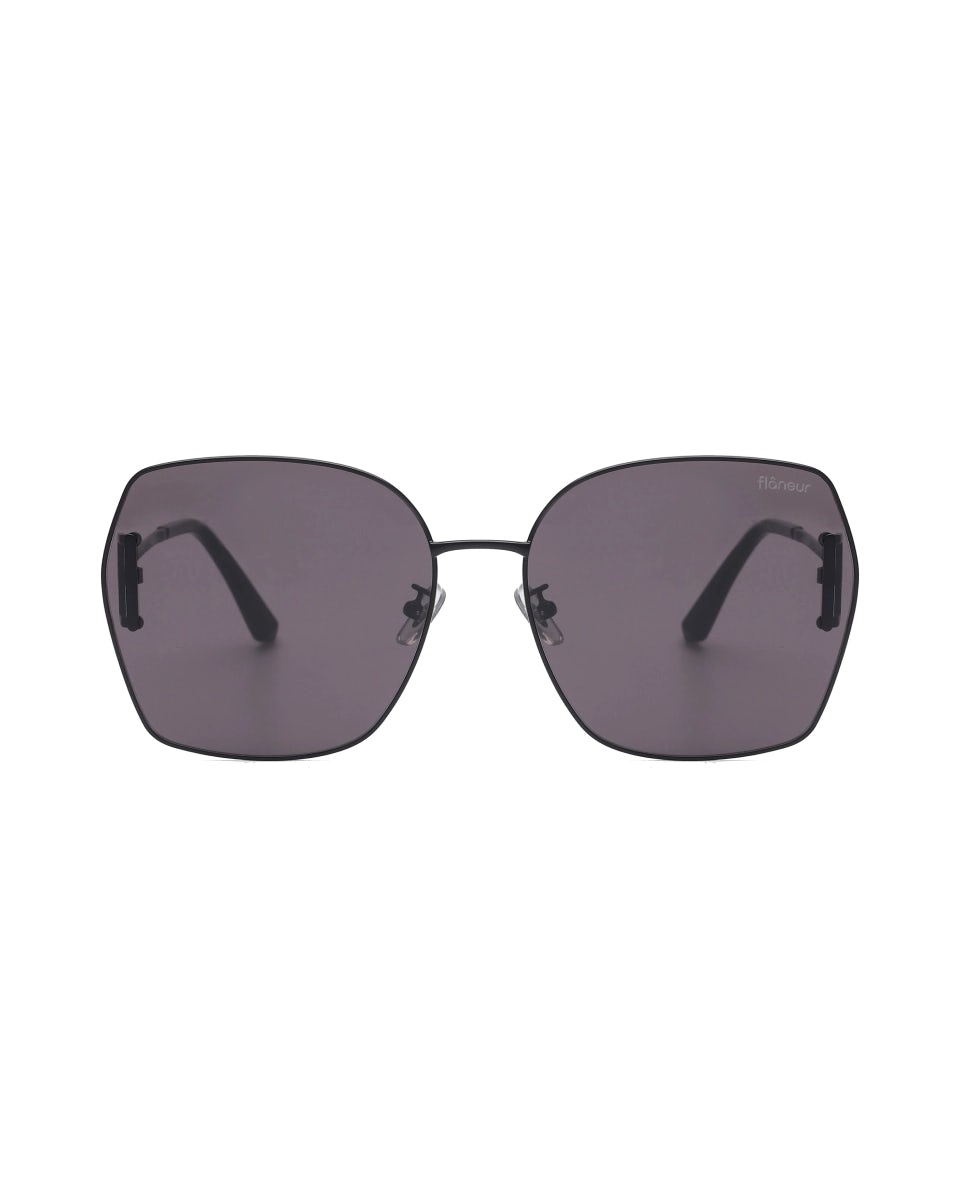 Stylish polarized black unisex sunglasses, UV400