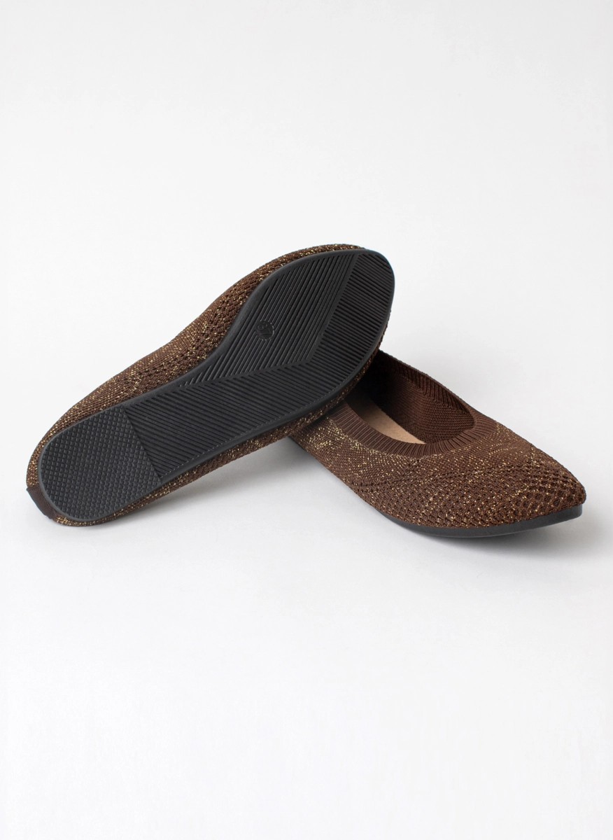 Breathable round toe ballet flats