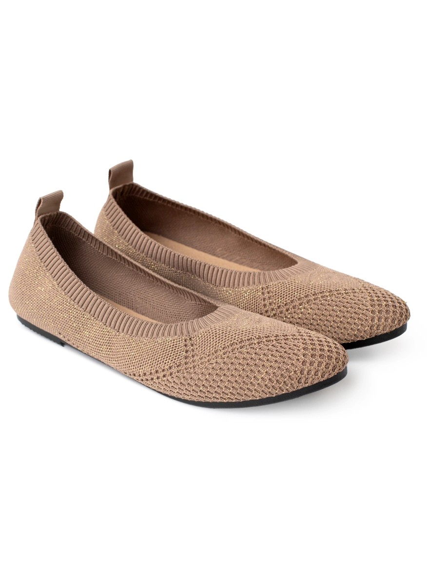 Breathable round toe ballet flats