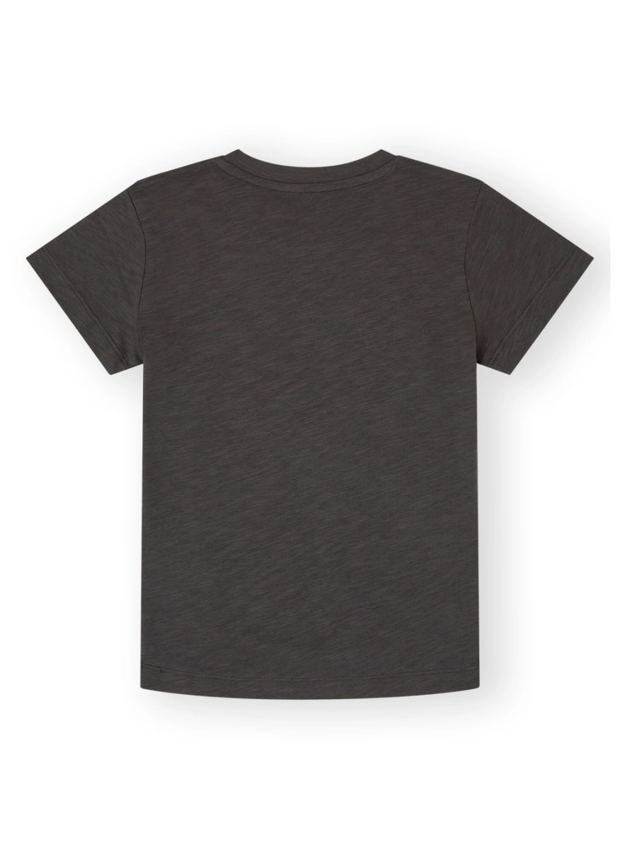 Ash-grey printed cotton t-shirt for boys