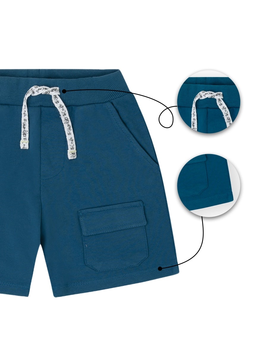 Terry cotton bermuda shorts for boys