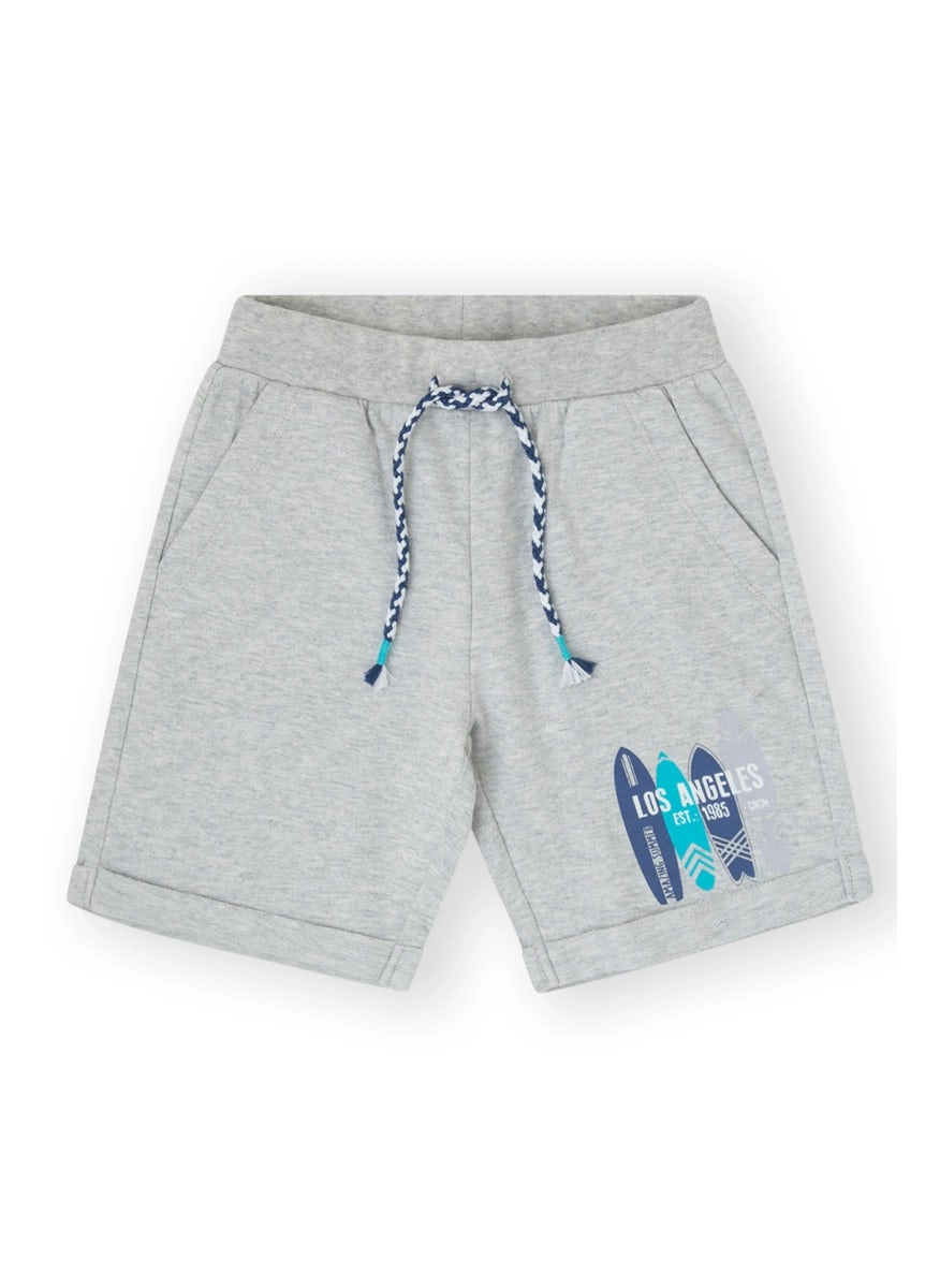 "Surf life" French terry bermuda shorts for boys