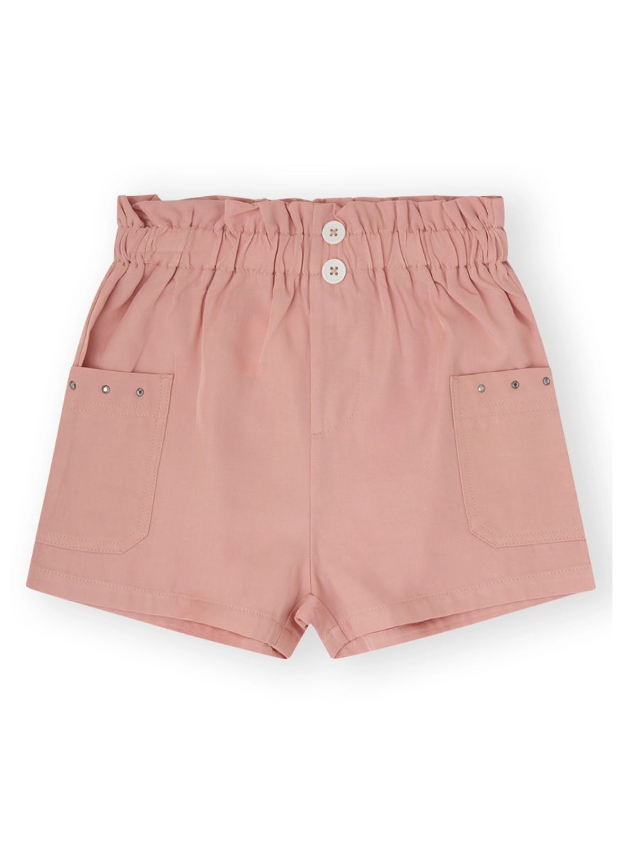 Pink viscose shorts for girls