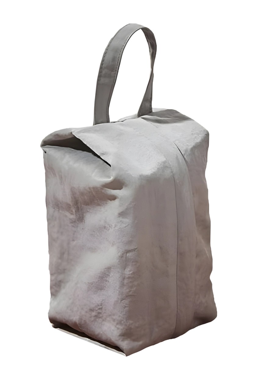 Gray organizer bag with handle