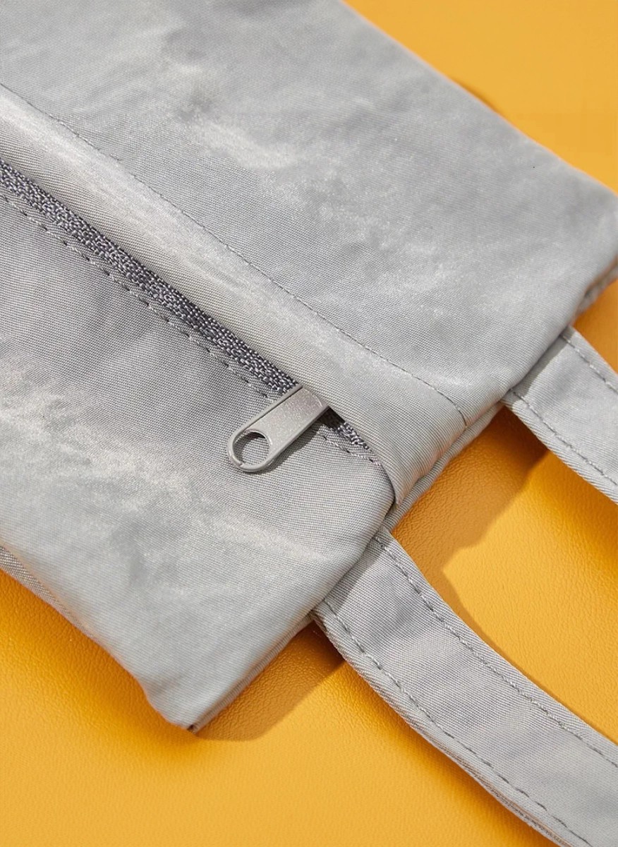 Gray organizer bag with handle