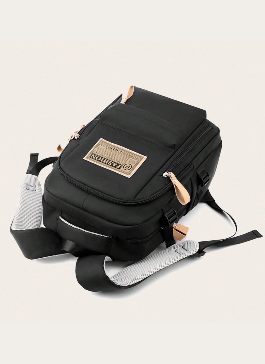 Versatile durable backpack with leather accents