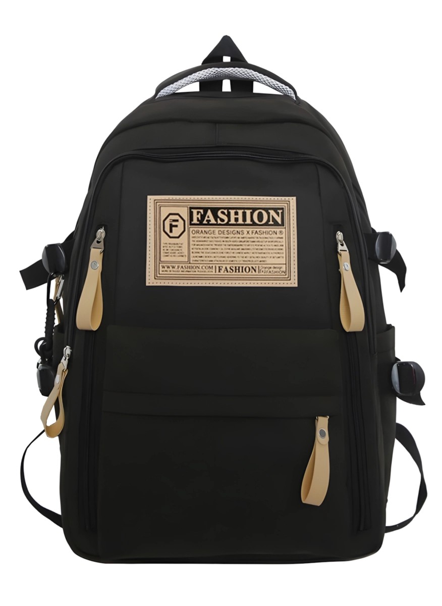 Versatile durable backpack with leather accents