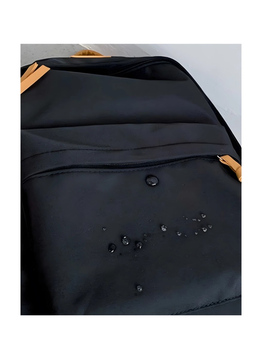 Black versatile durable backpack with water-repellent