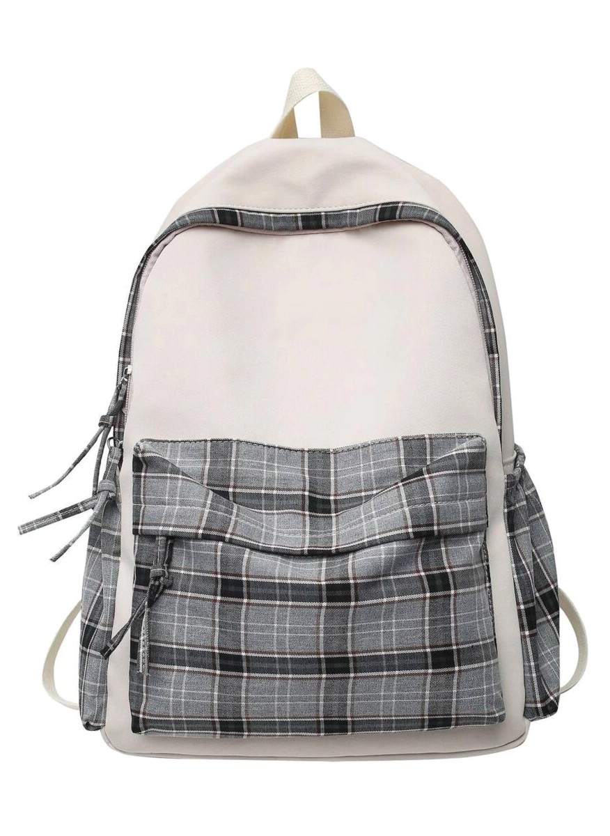 Classic biege textile backpack